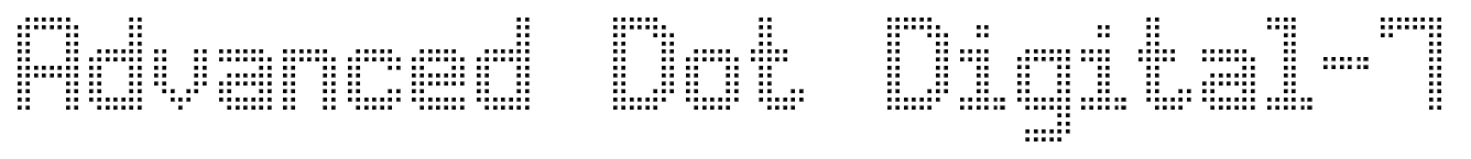 Advanced Dot Digital-7 font
